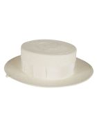 Ruslan Baginskiy Pearl Embellished Woven Hat Ruslan Baginskiy Pearl Embellished Woven Hat - White