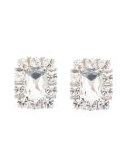 Alessandra Rich Square Crystal Clips Earrings Alessandra Rich Square Crystal Clips Earrings - CRYSTAL SILVER (Silver)