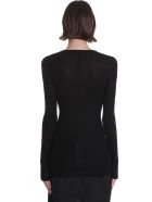 Rick Owens Round Neck Knitwear In Black Wool Rick Owens Round Neck Knitwear In Black Wool - black