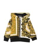 Young Versace Baroque Print Hoodie Young Versace Baroque Print Hoodie - Bianco/oro