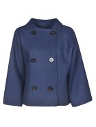 Sofie d'Hoore Double-breasted Cropped Coat Sofie d'Hoore Double-breasted Cropped Coat - Blue/Black