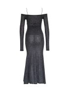 Jacquemus La Robe Maille Knitted Dress In Wool And Mohair Blend Jacquemus La Robe Maille Knitted Dress In Wool And Mohair Blend - Grey