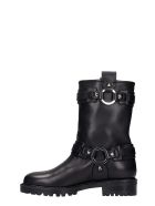 Christian Louboutin Bikita Lug Combat Boots In Black Leather Christian Louboutin Bikita Lug Combat Boots In Black Leather - black