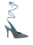 Wrap Around Slingback Pumps With Venus Crystals The Attico Wrap Around Slingback Pumps With Venus Crystals - Azzurro
