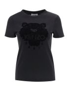 Kenzo Flock Tiger T-shirt Kenzo Flock Tiger T-shirt - BLACK