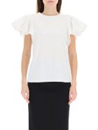Alexander McQueen Ruffled T-shirt Alexander McQueen Ruffled T-shirt - WHITE