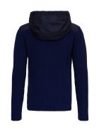 Moncler Hybryd Hooded Sweater In Nylon And Wool By Jw Anderson Moncler Hybryd Hooded Sweater In Nylon And Wool By Jw Anderson - Blu