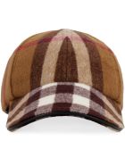 Burberry Check Motif Wool Baseball Cap Burberry Check Motif Wool Baseball Cap - brown