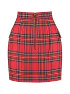 Balmain Wool Wrap Skirt Balmain Wool Wrap Skirt - red