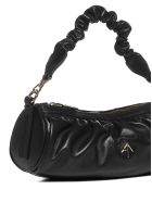 MANU Atelier Ruched Cylinder Leather Bag MANU Atelier Ruched Cylinder Leather Bag - Black