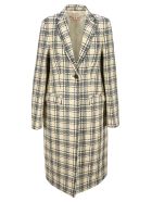 Checked Single-breasted Coat Marni Checked Single-breasted Coat - Check