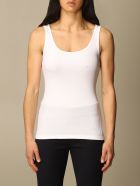 Lauren Ralph Lauren Top Lauren Ralph Lauren Basic Tank Top In Stretch Cotton Ralph Lauren Lauren Ralph Lauren Top Lauren Ralph Lauren Basic Tank Top In Stretch Cotton - White