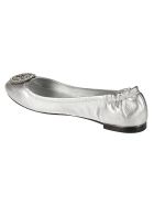 Tory Burch Crystal Logo Ballerinas Tory Burch Crystal Logo Ballerinas - Silver