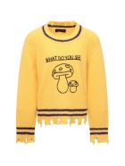Riccardo Comi Yellow Sweater With Black Mushrooms Riccardo Comi Yellow Sweater With Black Mushrooms - Yellow