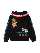 Dsquared2 Black Teen Sweatshirt Dsquared2 Black Teen Sweatshirt - Nera