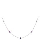 Lo Spazio Blue , Pink Sapphire and Diamond Necklace Lo Spazio Jewelry Lo Spazio Blue , Pink Sapphire and Diamond Necklace - Blue_Pink