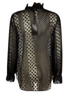 Lace Ruffled Shirt Emporio Armani Lace Ruffled Shirt - Nero