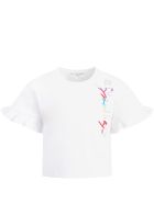 Givenchy White T-shirt For Girl With Double Logo Givenchy White T-shirt For Girl With Double Logo - White