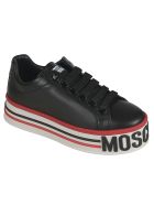 Moschino Embossed Logo Platform Sneakers Moschino Embossed Logo Platform Sneakers - BLACK