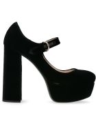 Miu Miu Velvet Mary-jane Pumps Miu Miu Velvet Mary-jane Pumps - black