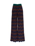 Multicolor Wool Blend Trousers M Missoni Multicolor Wool Blend Trousers - Blu