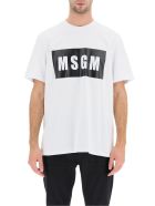 MSGM Logo Box T-shirt MSGM Logo Box T-shirt - Optical White