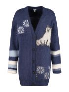 Loewe Oversize Mohair Wool Cardigan Loewe Oversize Mohair Wool Cardigan - blue