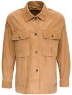 Alberta Ferretti Beige Suede Leather Jacket Alberta Ferretti Beige Suede Leather Jacket - Beige