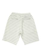 Brunello Cucinelli Cotton And Linen Striped Fleece Bermuda Shorts Brunello Cucinelli Cotton And Linen Striped Fleece Bermuda Shorts - Pearl Grey