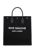 Saint Laurent Rive Gauche Canvas Tote Bag Saint Laurent Rive Gauche Canvas Tote Bag - black