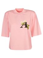Palm Angels Daisy Logo Cropped T-shirt Palm Angels Daisy Logo Cropped T-shirt - Rosa