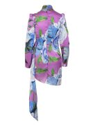 Floral Asymmetrical Short Dress With Draping Giuseppe di Morabito Floral Asymmetrical Short Dress With Draping - Flower multi
