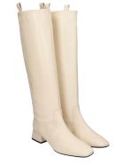 Fabio Rusconi Low Heels Boots In Beige Leather Fabio Rusconi Low Heels Boots In Beige Leather - beige