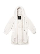 Elizabeth Sulcer's Capsule Cotton Drill, Metal-free Shearling And Leather Parka For Woman Mr & Mrs Italy Elizabeth Sulcer's Capsule Cotton Drill, Metal-free Shearling And Leather Parka For Woman - WHITE / SAIL WHITE