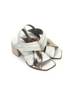 Ixos White Gold Heeled Sandal IXOS White Gold Heeled Sandal - Gesso / Oro