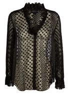 Lace Ruffled Shirt Emporio Armani Lace Ruffled Shirt - Nero