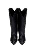 Elena Iachi Texan Boots In Black Leather Elena Iachi Texan Boots In Black Leather - black