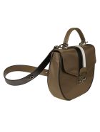 Furla Stripe Detail Flap Shoulder Bag Furla Stripe Detail Flap Shoulder Bag - Fango