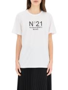 N.21 Oversized T-shirt With Logo Print N.21 Oversized T-shirt With Logo Print - BIANCO OTTICO (White)