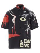 MSGM 'gatto A Nove Code' Shirt MSGM 'gatto A Nove Code' Shirt - Nero