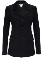 Bottega Veneta Black Single Breasted Wool Blazer Bottega Veneta Black Single Breasted Wool Blazer - Black