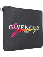 Givenchy Logo Detail Flat Pouch Givenchy Logo Detail Flat Pouch - black