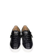 Frankie Sneakers In Black Leather Giuseppe Zanotti Frankie Sneakers In Black Leather - Black