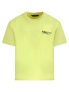 Balenciaga Neon Yellow T-shirt For Kids With Logo Balenciaga Neon Yellow T-shirt For Kids With Logo - Yellow