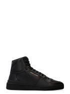Saint Laurent Leather High-top Sneakers Saint Laurent Leather High-top Sneakers - black