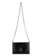 Jimmy Choo Candy Croco-print Leather Clutch Jimmy Choo Candy Croco-print Leather Clutch - black