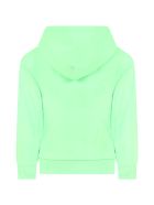 Balenciaga Neon Green Sweatshirt For Kids With Logo Balenciaga Neon Green Sweatshirt For Kids With Logo - Green