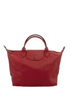 Longchamp Le Pliage Cuir - Top Handle Bag M Longchamp Le Pliage Cuir - Top Handle Bag M - Red