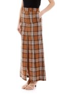 A.W.A.K.E. Mode Checkered Pant Skirt A.W.A.K.E. Mode Checkered Pant Skirt - BROWN BEIGE WHITE CHECK (Brown)