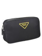 Prada Top Zip Buckled Shoulder Bag Prada Top Zip Buckled Shoulder Bag - Black/Yellow